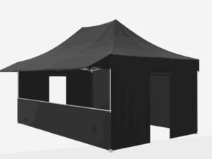 SET FOH-Zelt schwarz 6x4 inkl. Seitenwände (Mastertent)