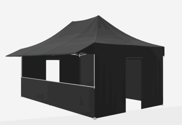 SET FOH-Zelt schwarz 6x4 inkl. Seitenwände (Mastertent)