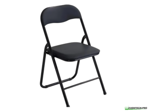 Klappstuhl schwarz gepolstert